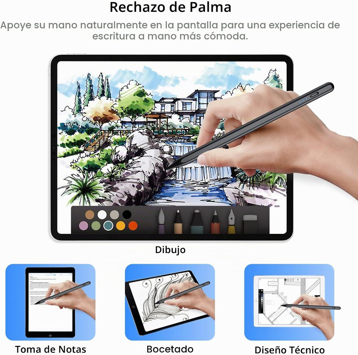 Cisteen Lápiz óptico para iPad 2026-2018, carga rápida 2X, sensor d...