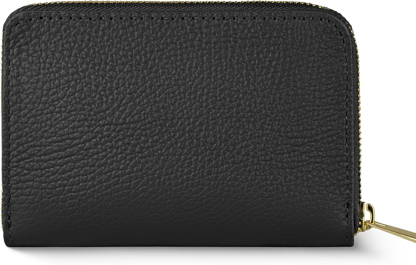 TAKEASY Cartera italiana de cuero genuino para mujer con cierre de...