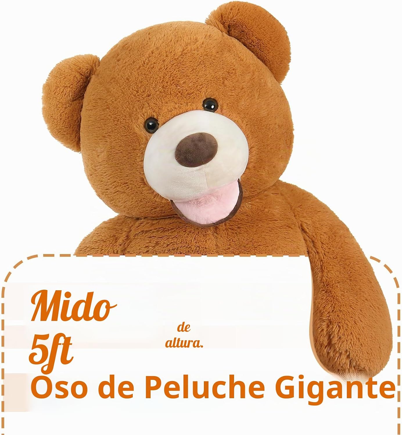 MaoGoLan Oso de peluche grande de 5 pies de alto con cara sonriente...