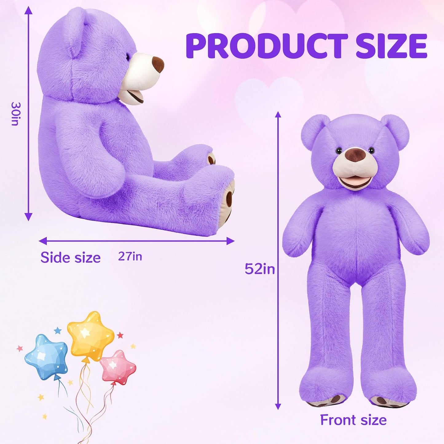 SRANWOW Oso de peluche gigante súper suave con detalles de pata (mo...