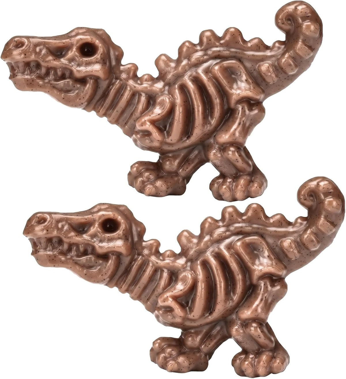 DinoBone Paquete de 2 juguetes masticables para perros resistentes...