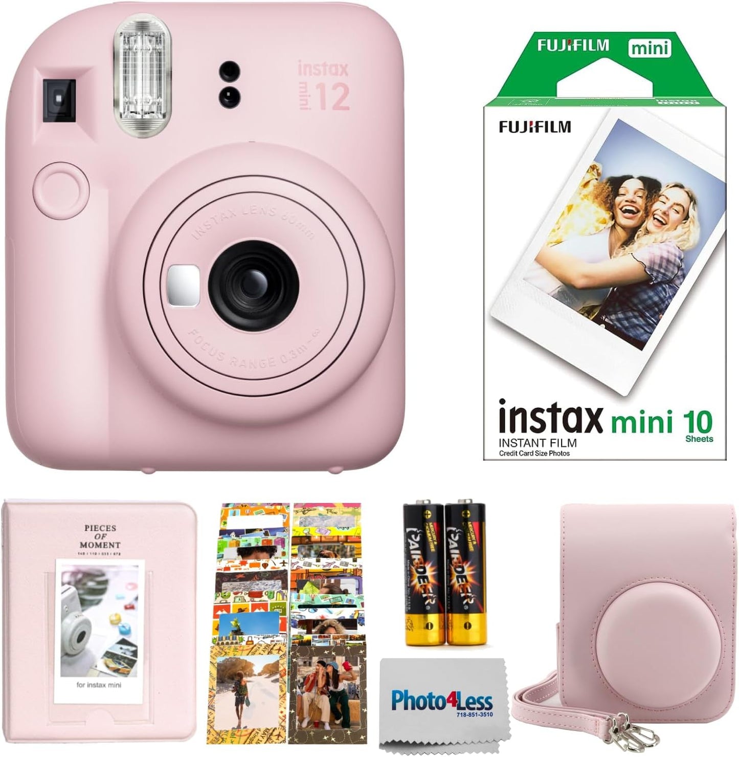 Fujifilm INSTAX Mini 12 Cámara de Película Instantánea (Rosa Blosso...