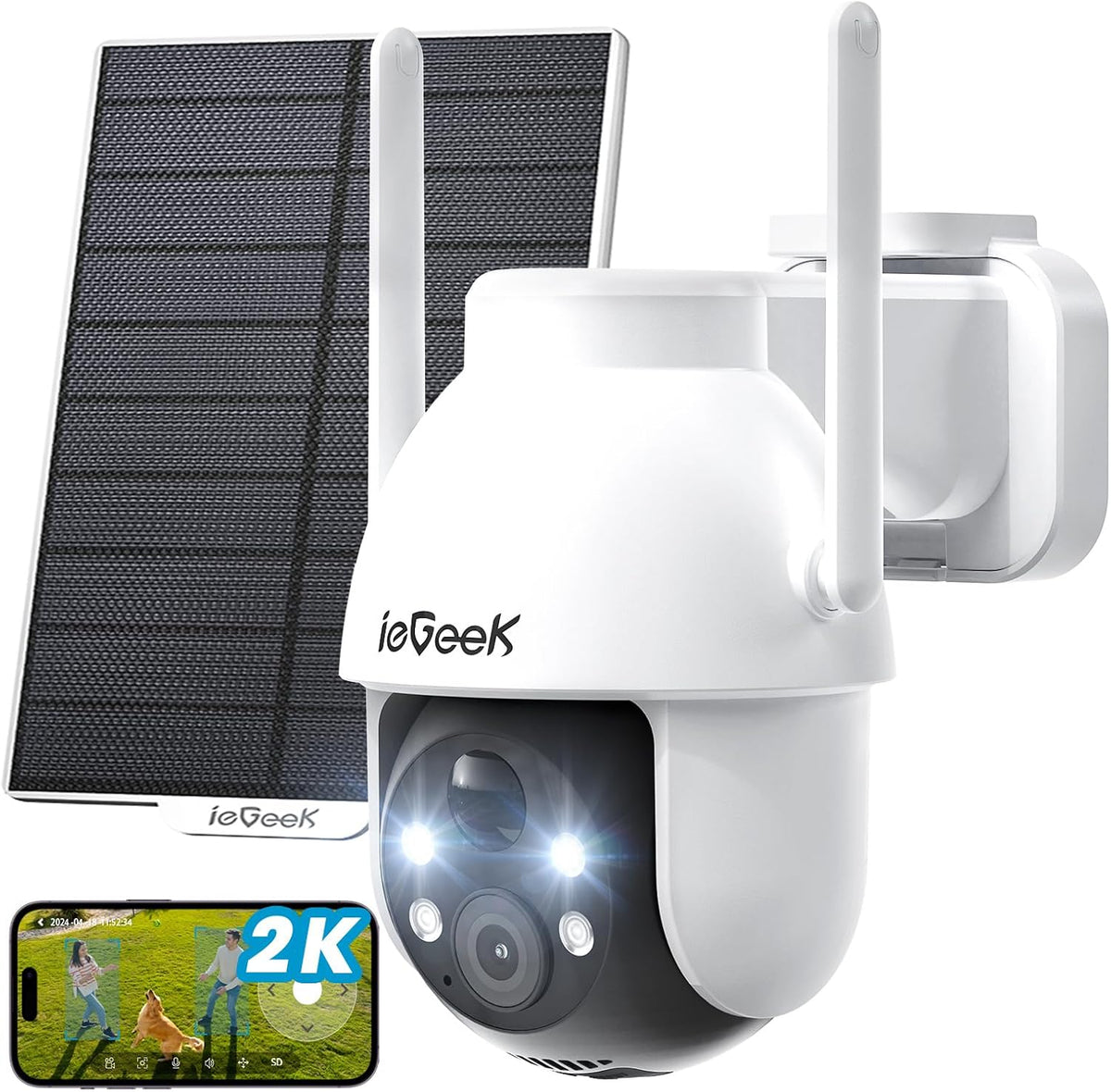 ieGeek Cámaras de seguridad inalámbricas para exteriores, cámara Wi...