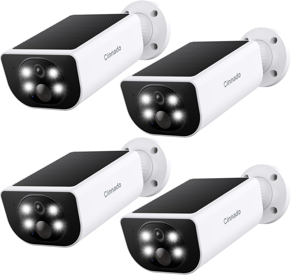 Cinnado Cámaras de seguridad Panel solar integrado inalámbrico para...