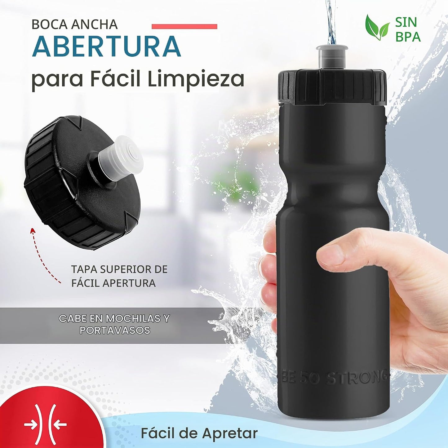 50 Strong Paquete de 24 botellas de agua a granel \u2013 Botellas d...