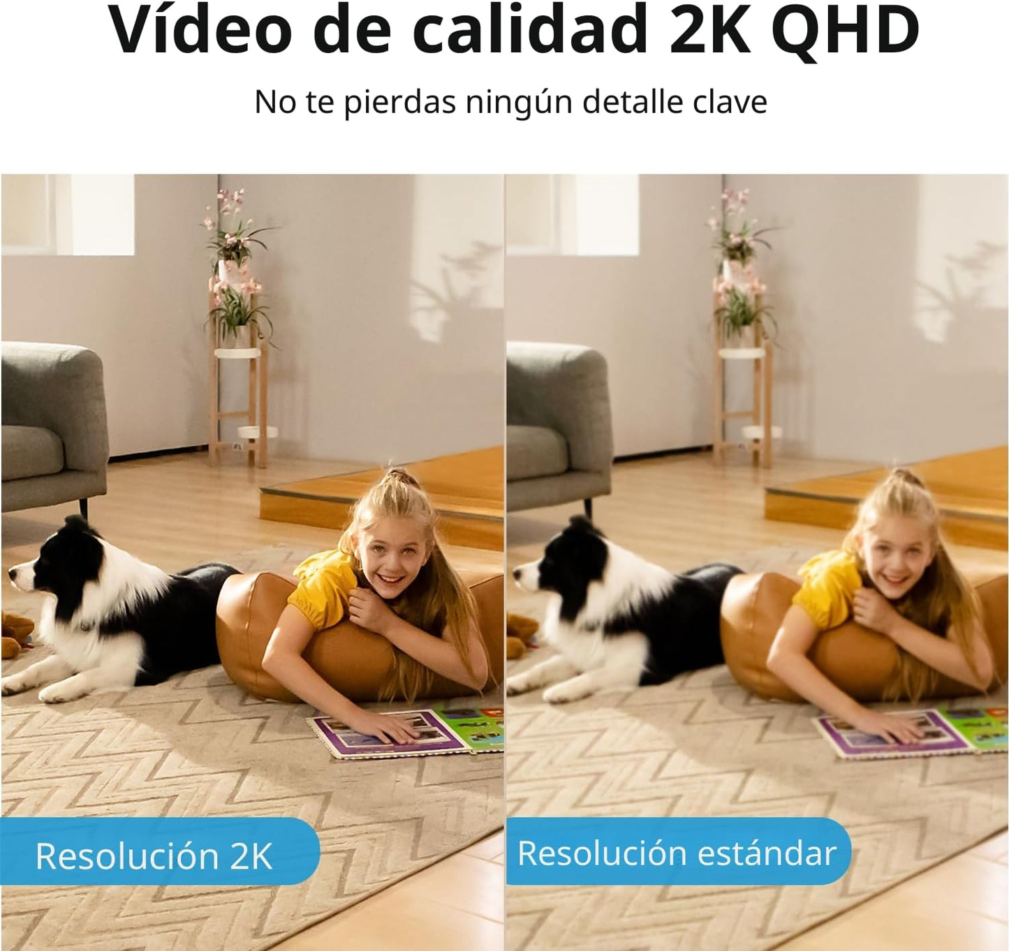 aosu Cámara de seguridad 2K para interiores, monitor de bebé, cámar...