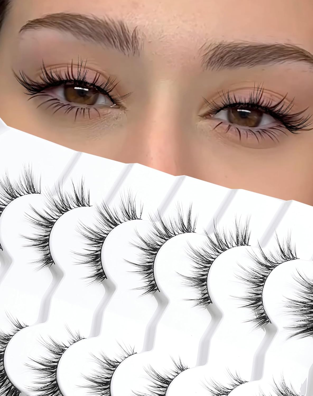 Jiocolor - Pestañas naturales que parecen extensiones, pestañas de...