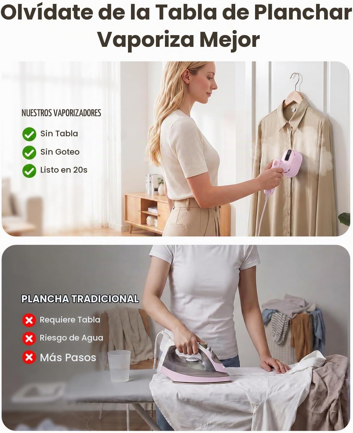 Vaporizador de hierro para ropa, vaporizador de ropa de viaje con m...