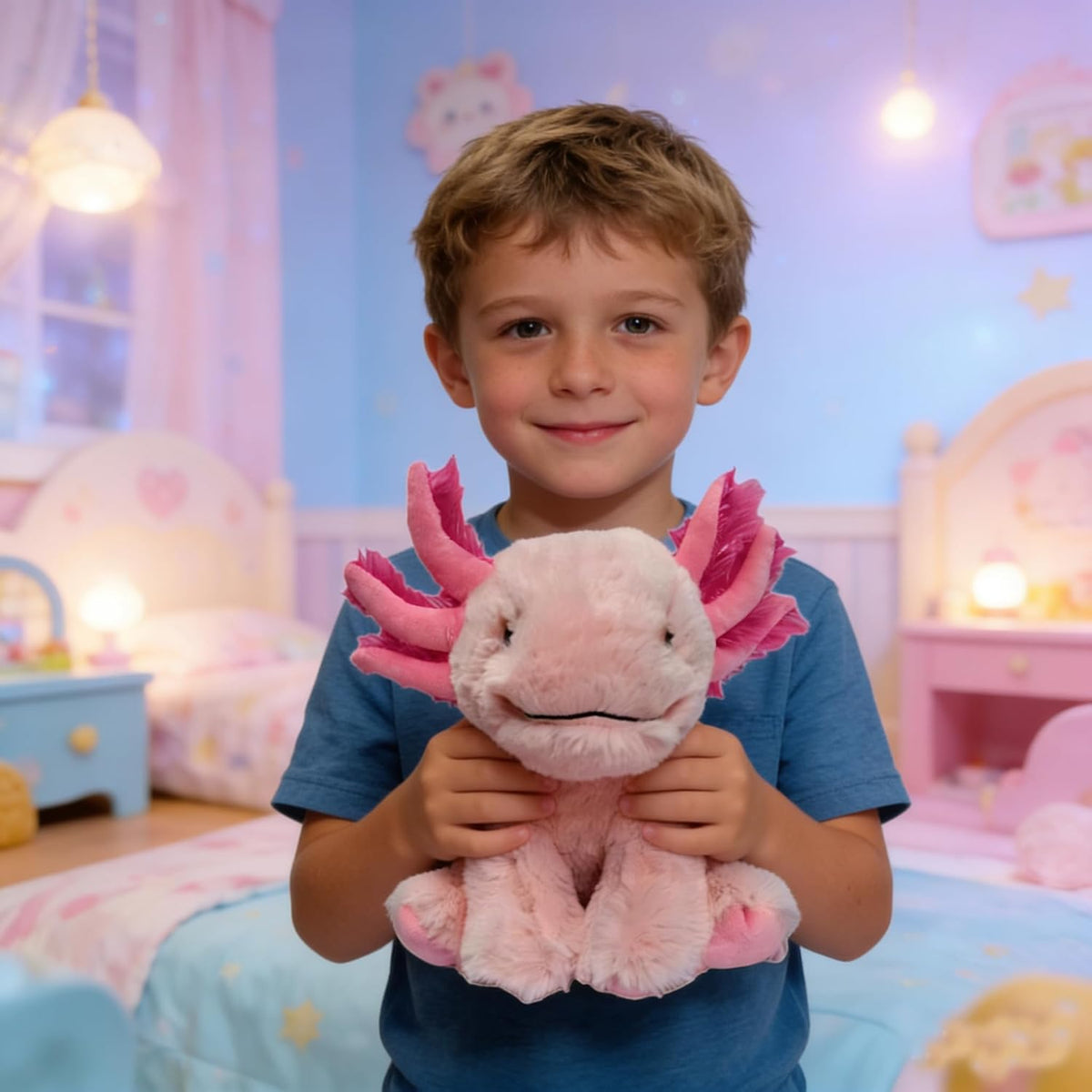 YUKOUQIAN Axolotl - Lindo animal de peluche de 8 pulgadas para niña...