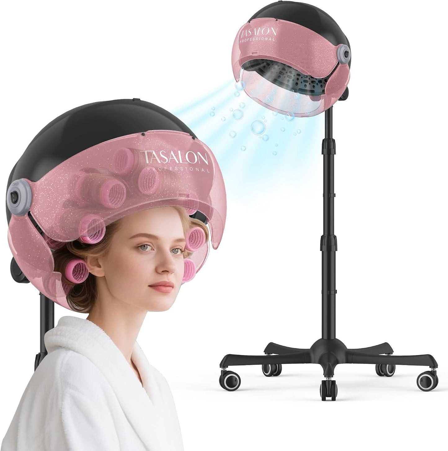 TASALON Ionic - Secador de pelo con capucha, 1875 W, color rosa | S...