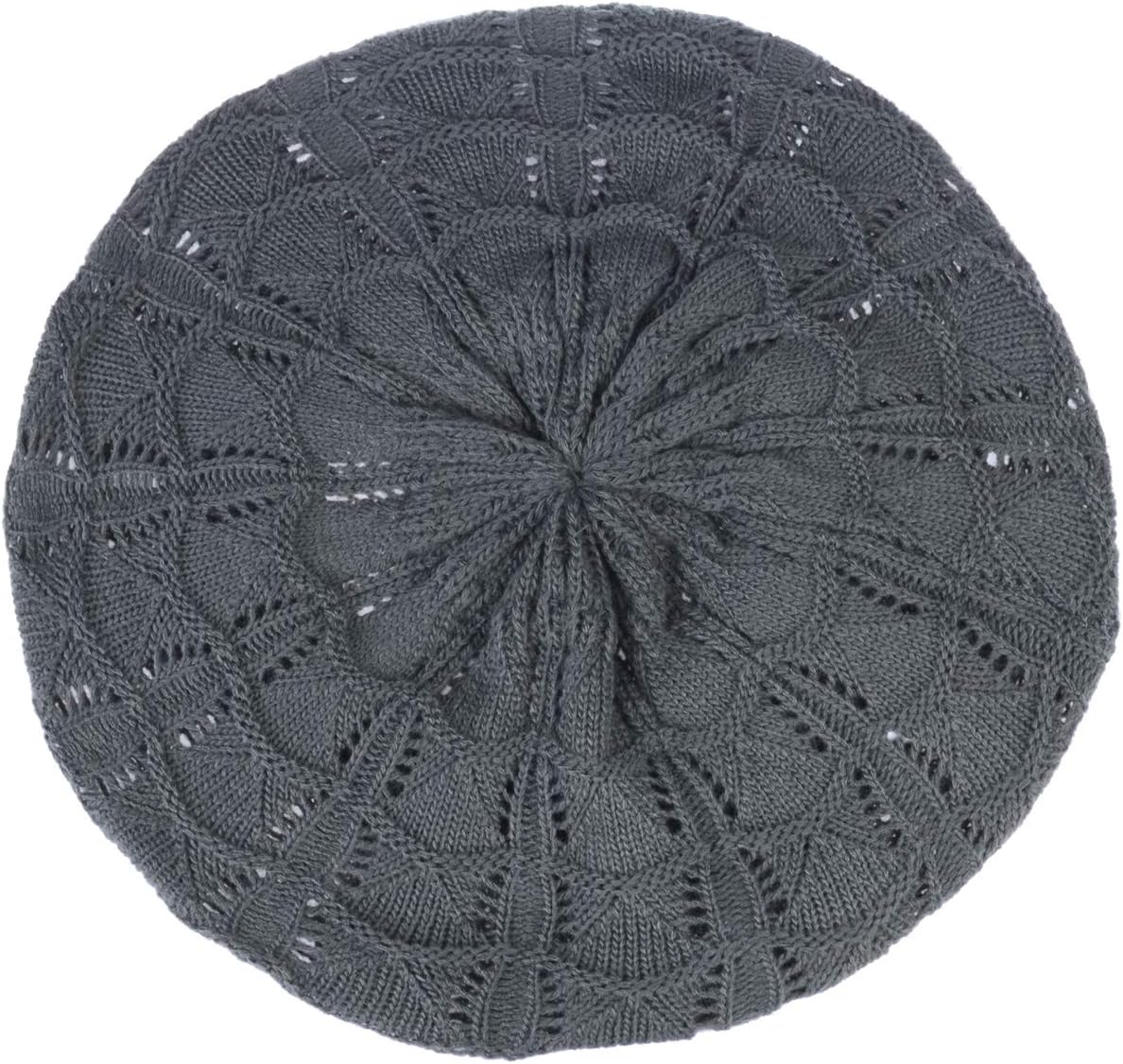 BYOS - Gorro de punto suave y ligero con corte aireado de ganchillo