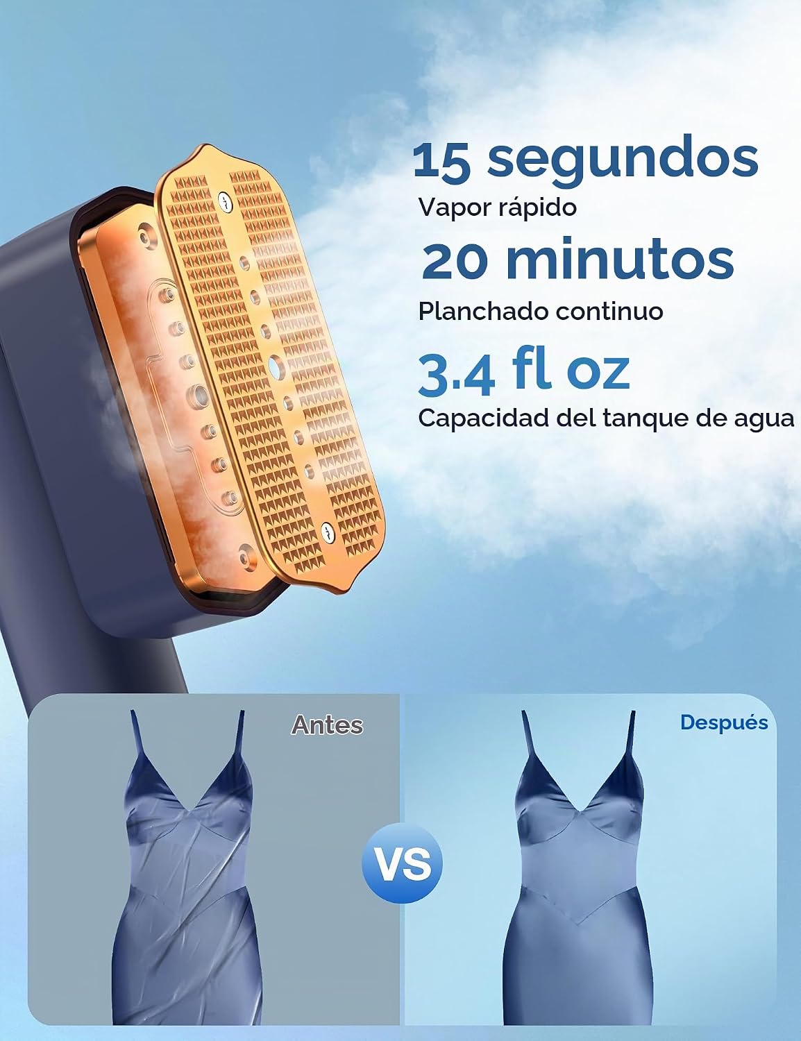 Sundu - Vaporizador portátil 2 en 1 para ropa, vaporizador y planch...