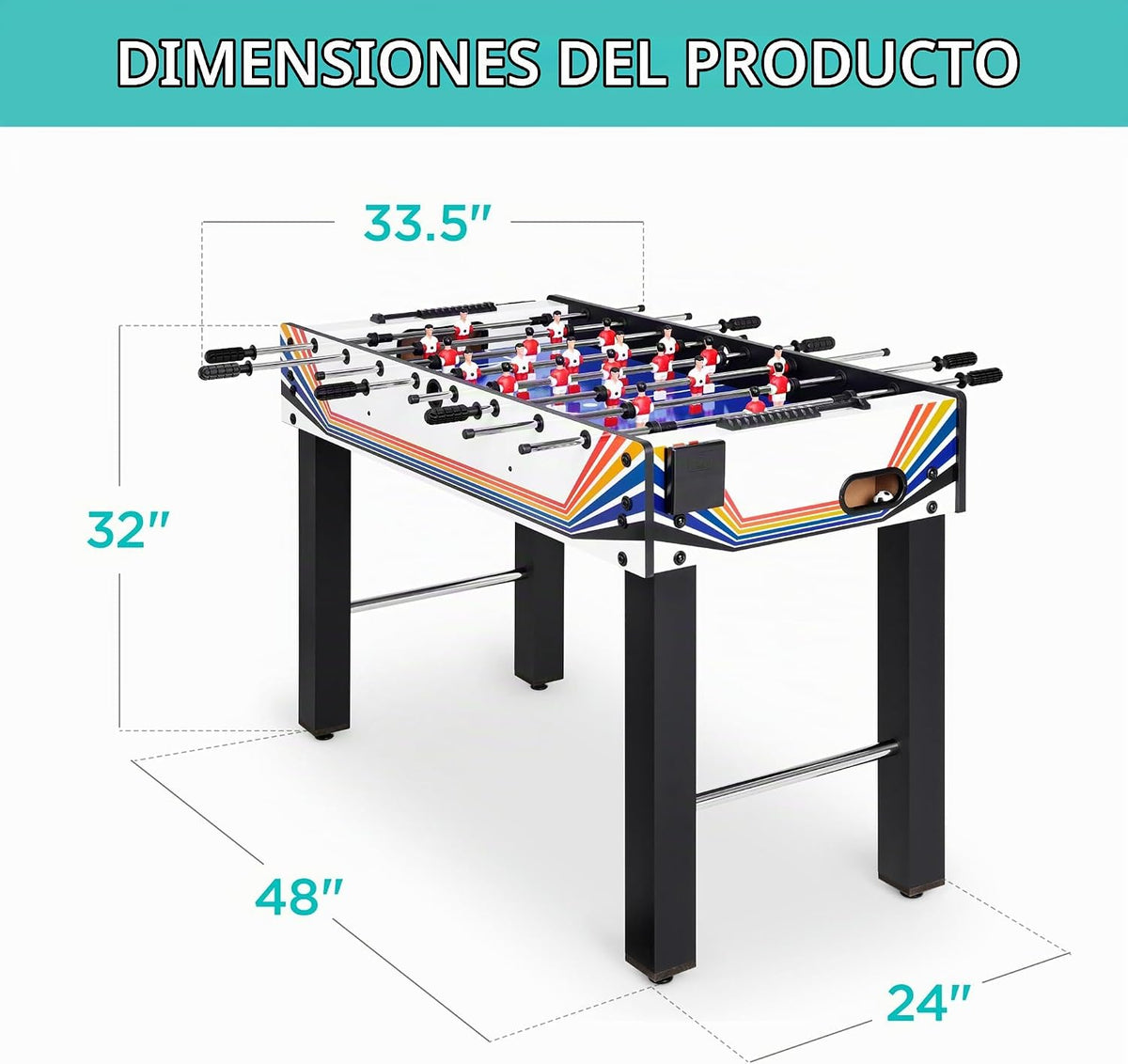 Best Choice Products Mesa de futbolín para niños y adultos, mesa de...
