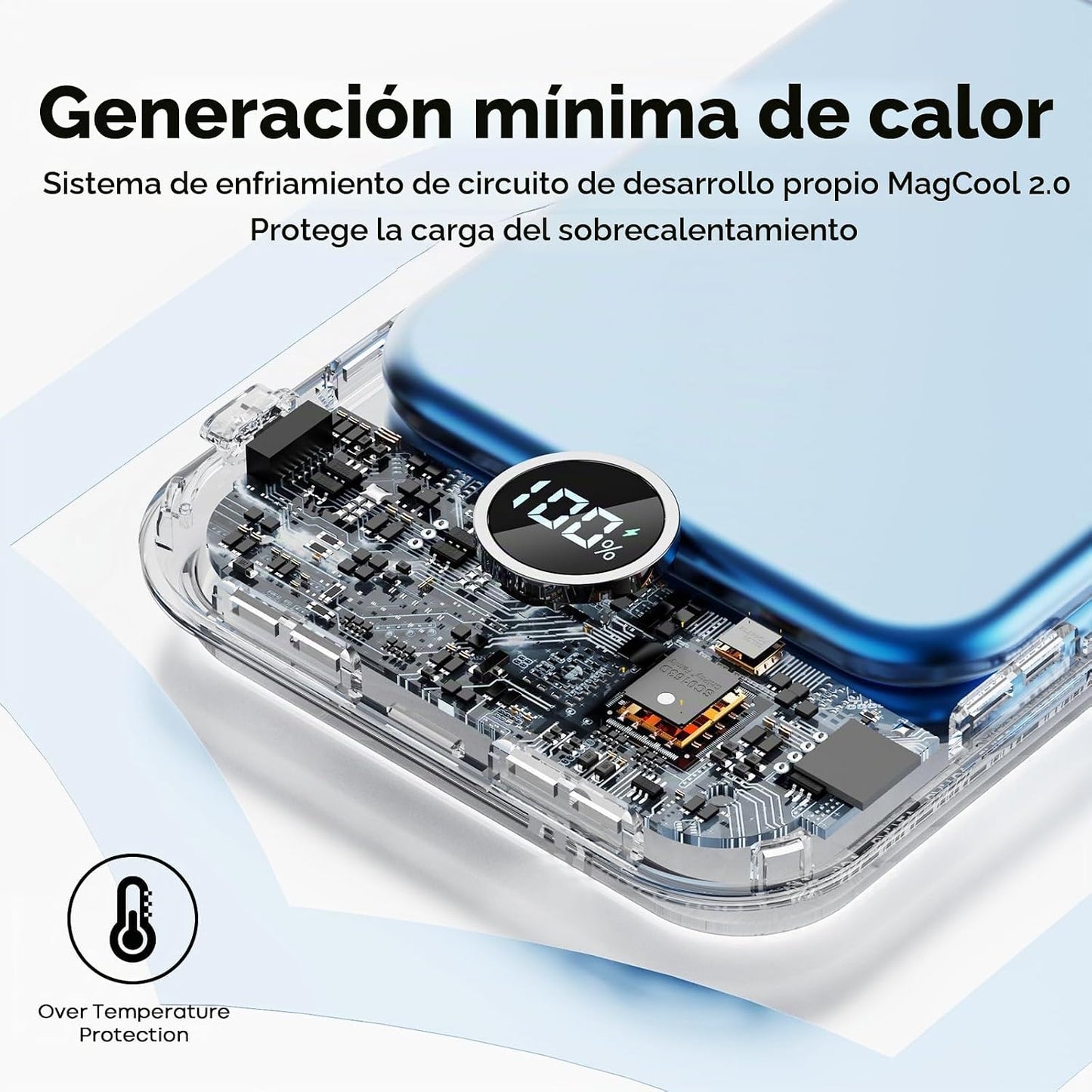 iWALK Banco de Energía Magnético de 10000 mAh, Cargador Portátil In...