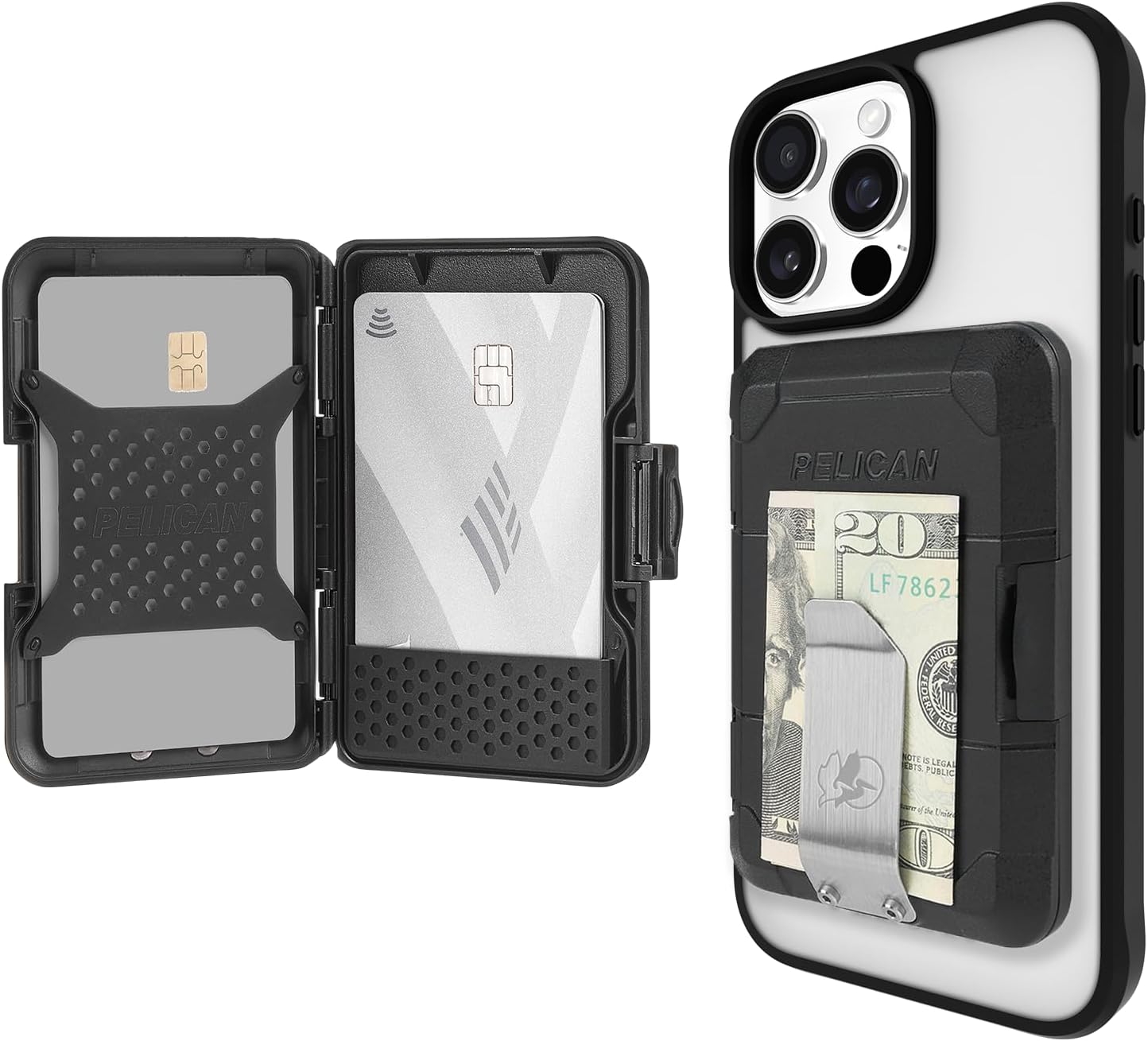 Pelican Billetera\/Tarjetero magnético con bloqueo RFID - Negro | T...