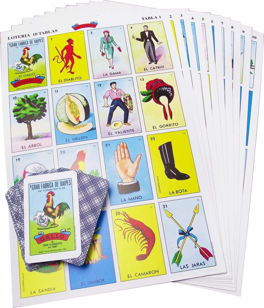 Juego original de lotería jumbo en español, lotería mexicana para 1...