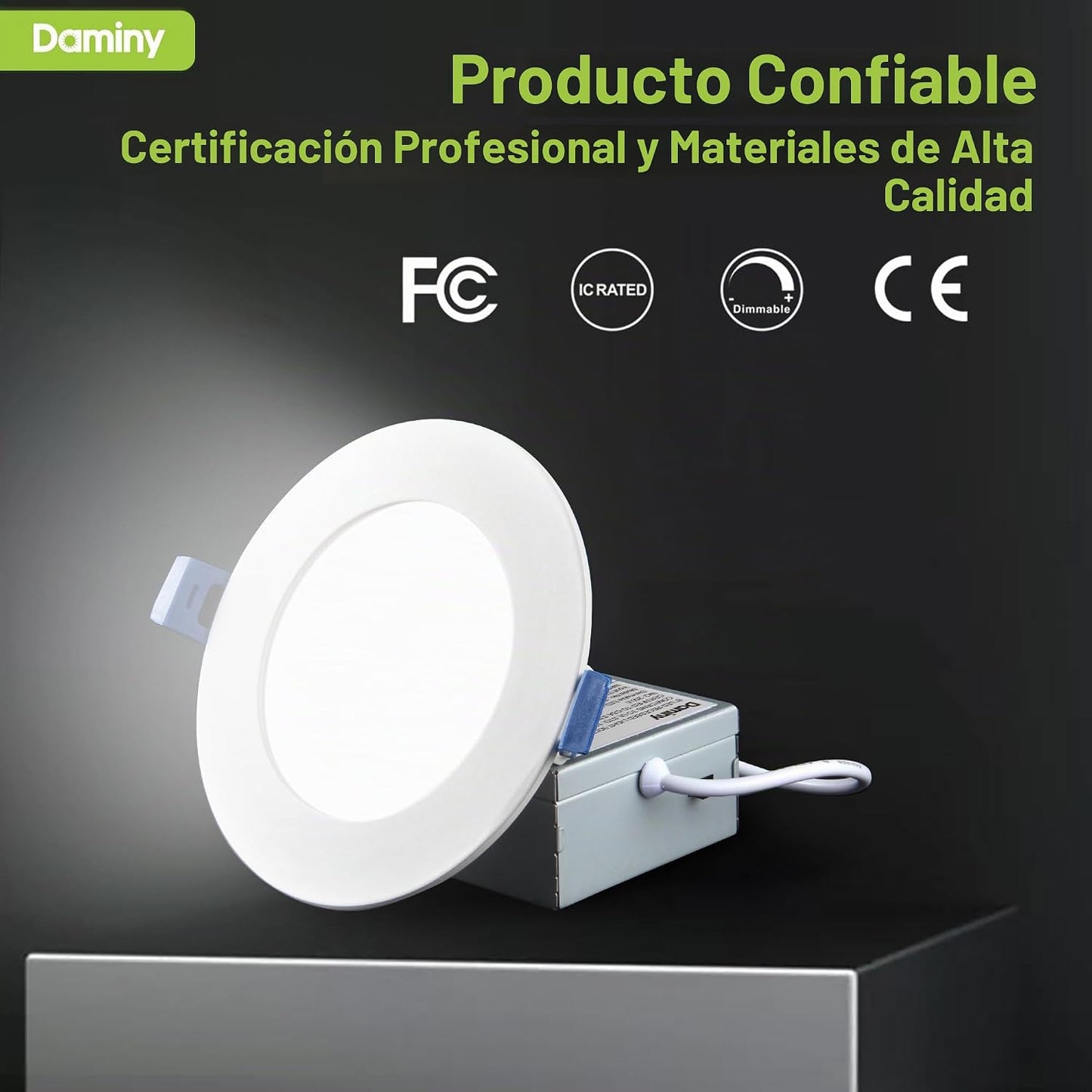 DAMINY - Paquete de 24 luces LED empotradas de 6 pulgadas con caja...