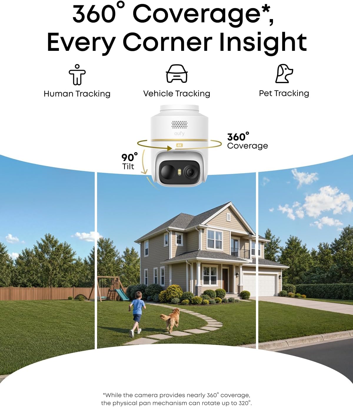 eufy Security eufyCam C37, cámara solar 4K, seguimiento automático...
