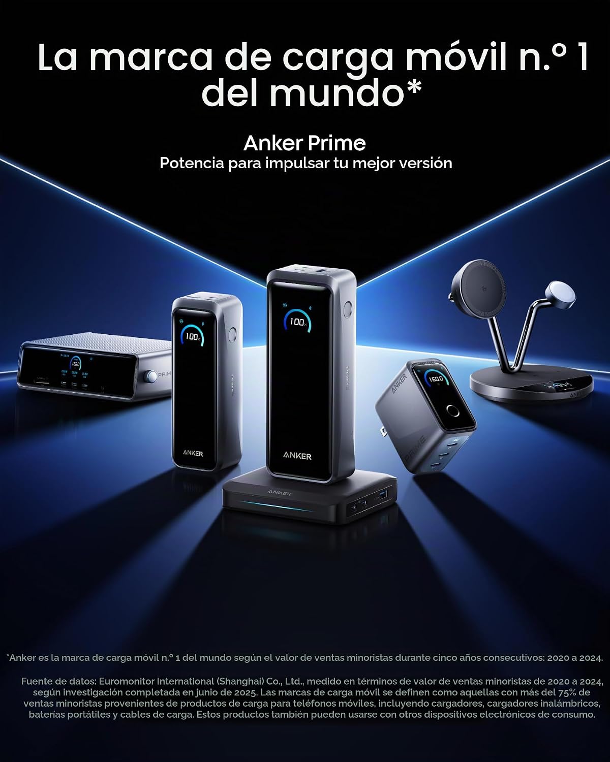 Anker Prime Power Bank y Base de Carga, Cargador Portátil de 20,100...