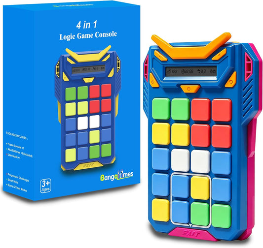 Bangqitimes Consola de juegos lógica 4 en 1 para niños, rompecabeza...