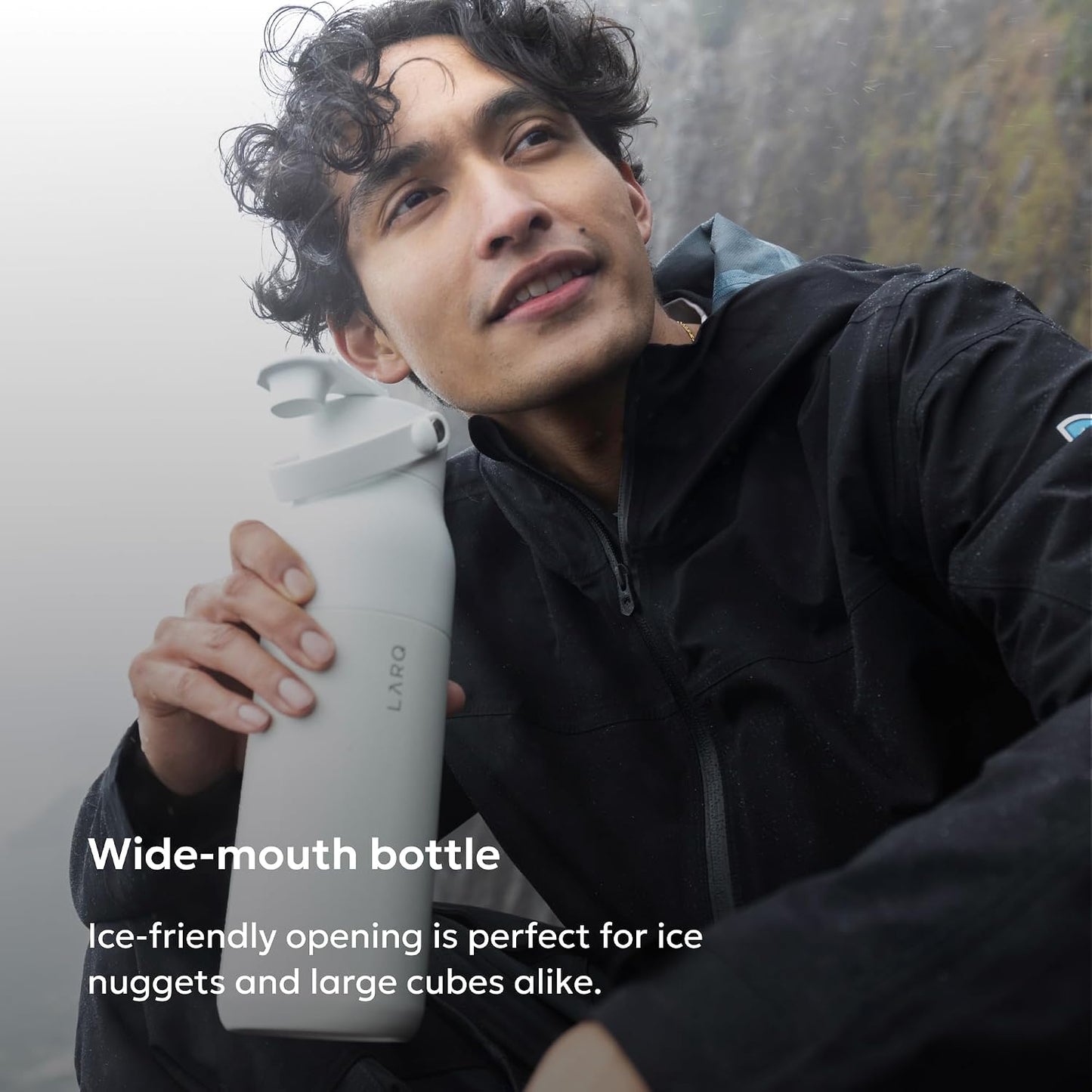 LARQ Swig - Botella de agua de acero inoxidable aislada con pajita...
