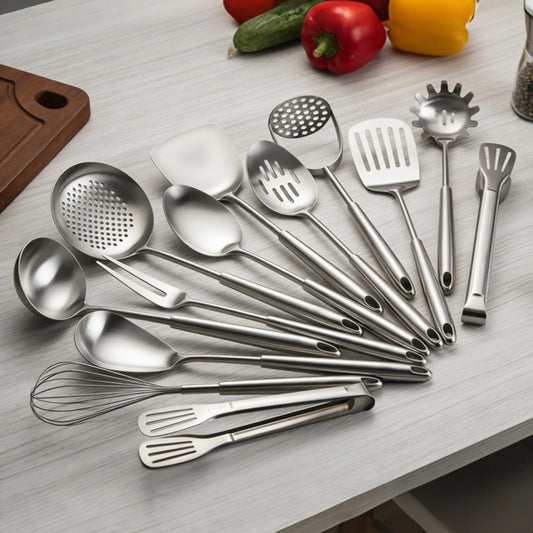 Juego de utensilios de cocina de acero inoxidable 304, 13 piezas de...