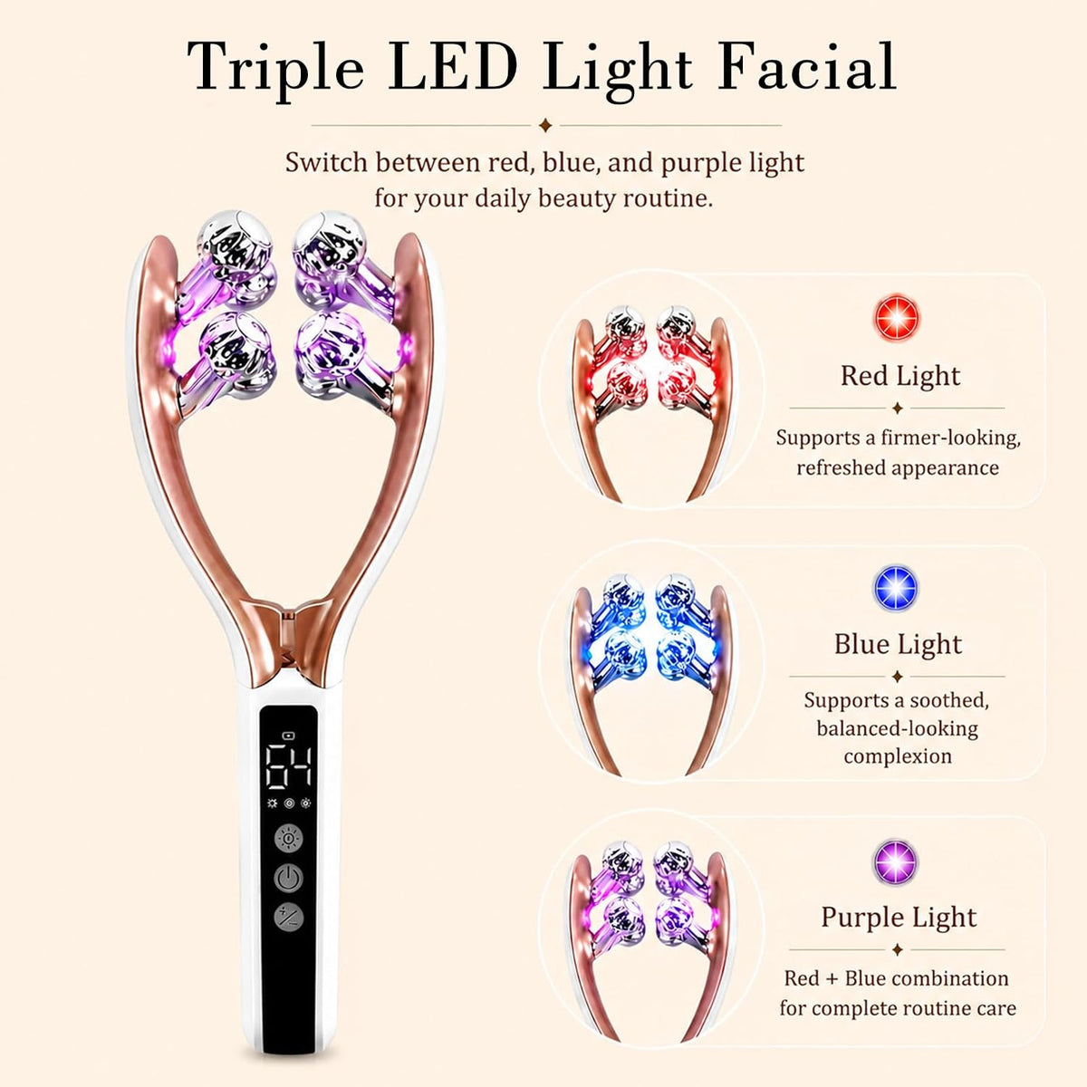 Herramienta de masajeador facial Dispositivo de microcorriente: Esc...