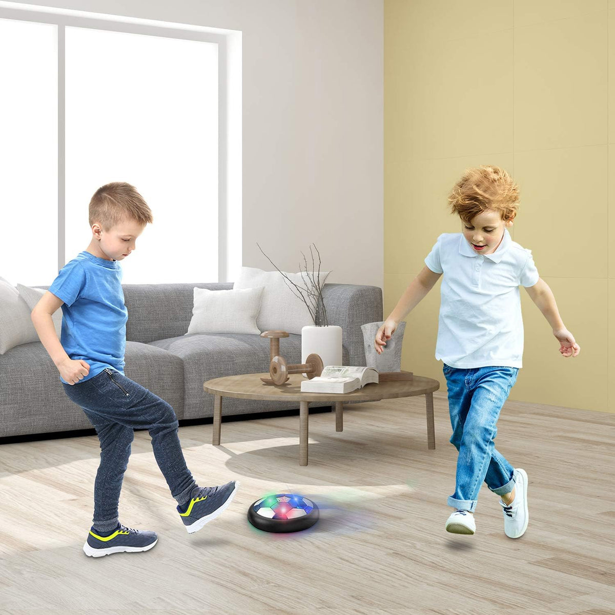 Pelota de Fútbol Hover para Niños, Balón de Fútbol Flotante con Ene...