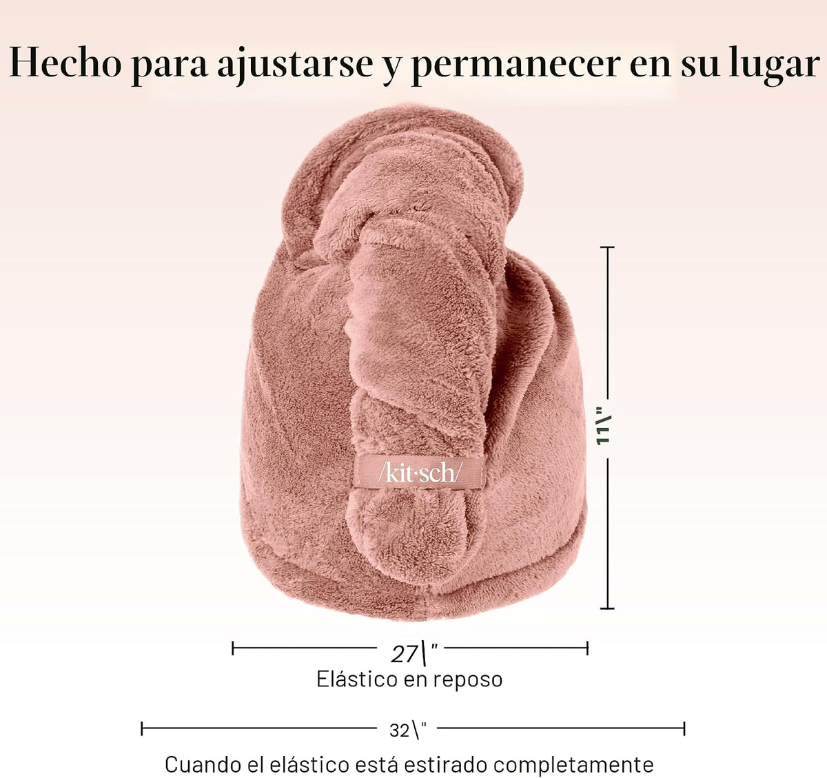 Kitsch Toalla de pelo de microfibra XL para mujer | Toallas de micr...