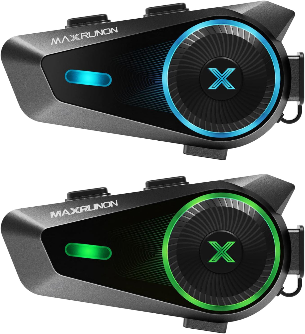 MAXRUNON Auriculares Bluetooth para motocicleta D10 con control de...
