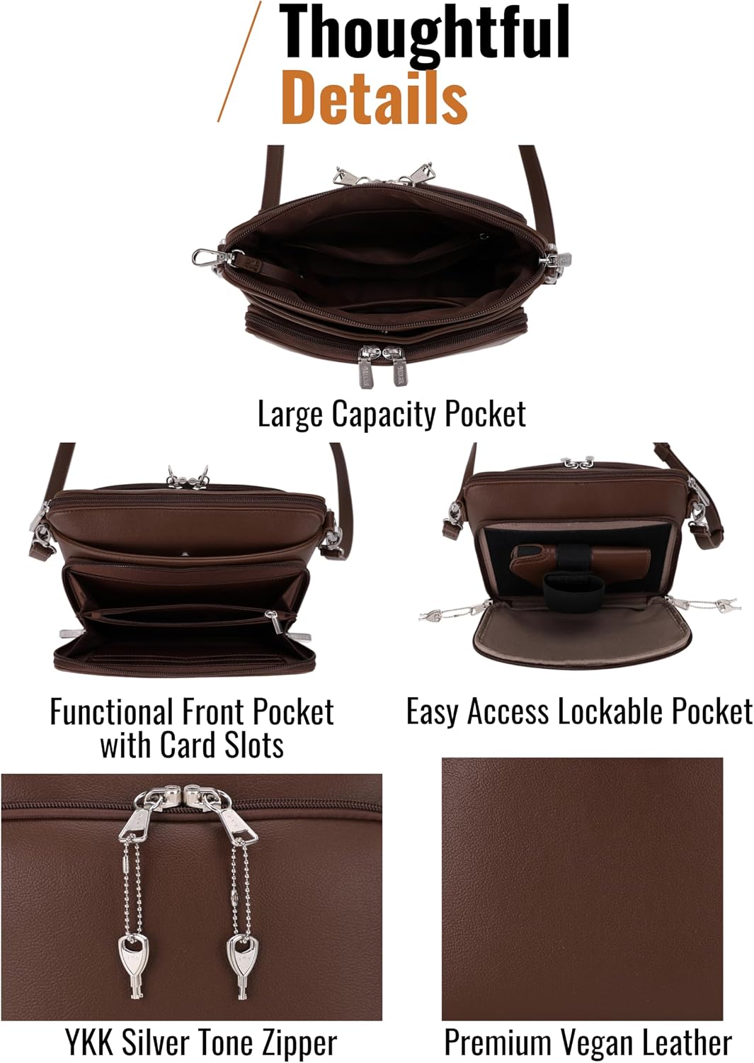 JESSIE&amp;JAMES\/RUGER Athena Everyday Carry Crossbody Bag para mu...