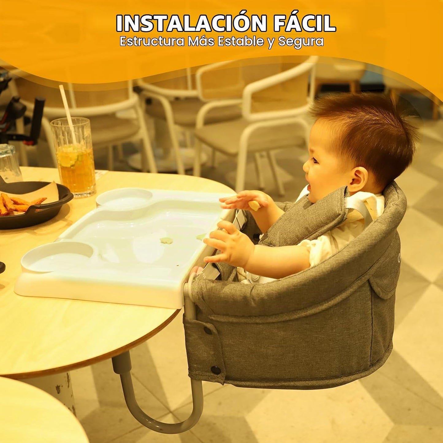 Silla alta con gancho Orzbow para bebés y niños pequeños de 6 a 36...