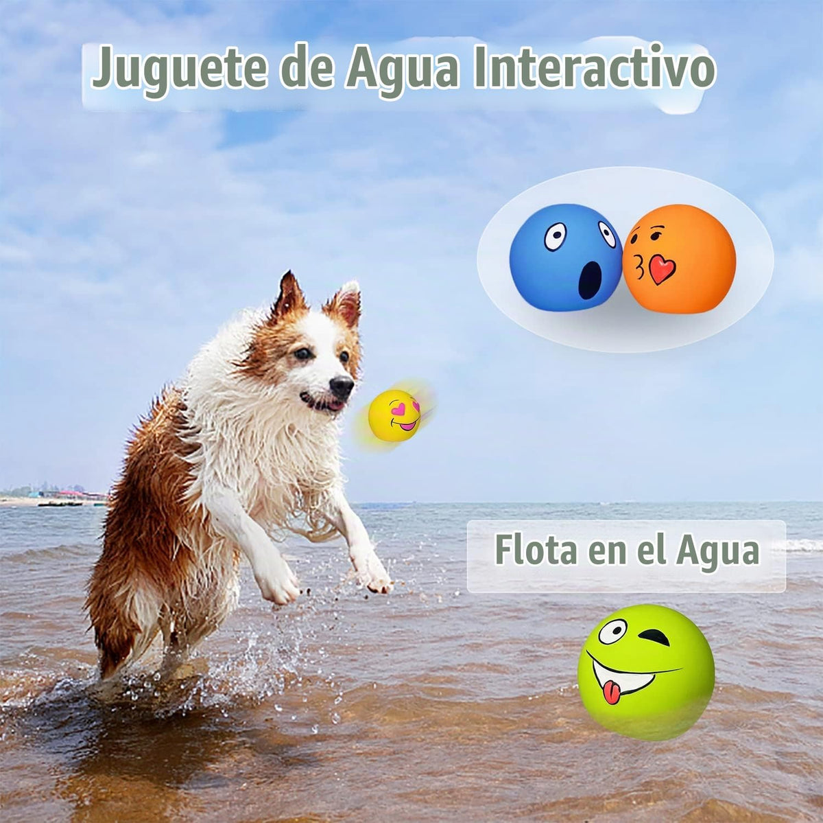 HOLYSTEED Juguetes chirriantes para perros medianos, bolas chirrian...