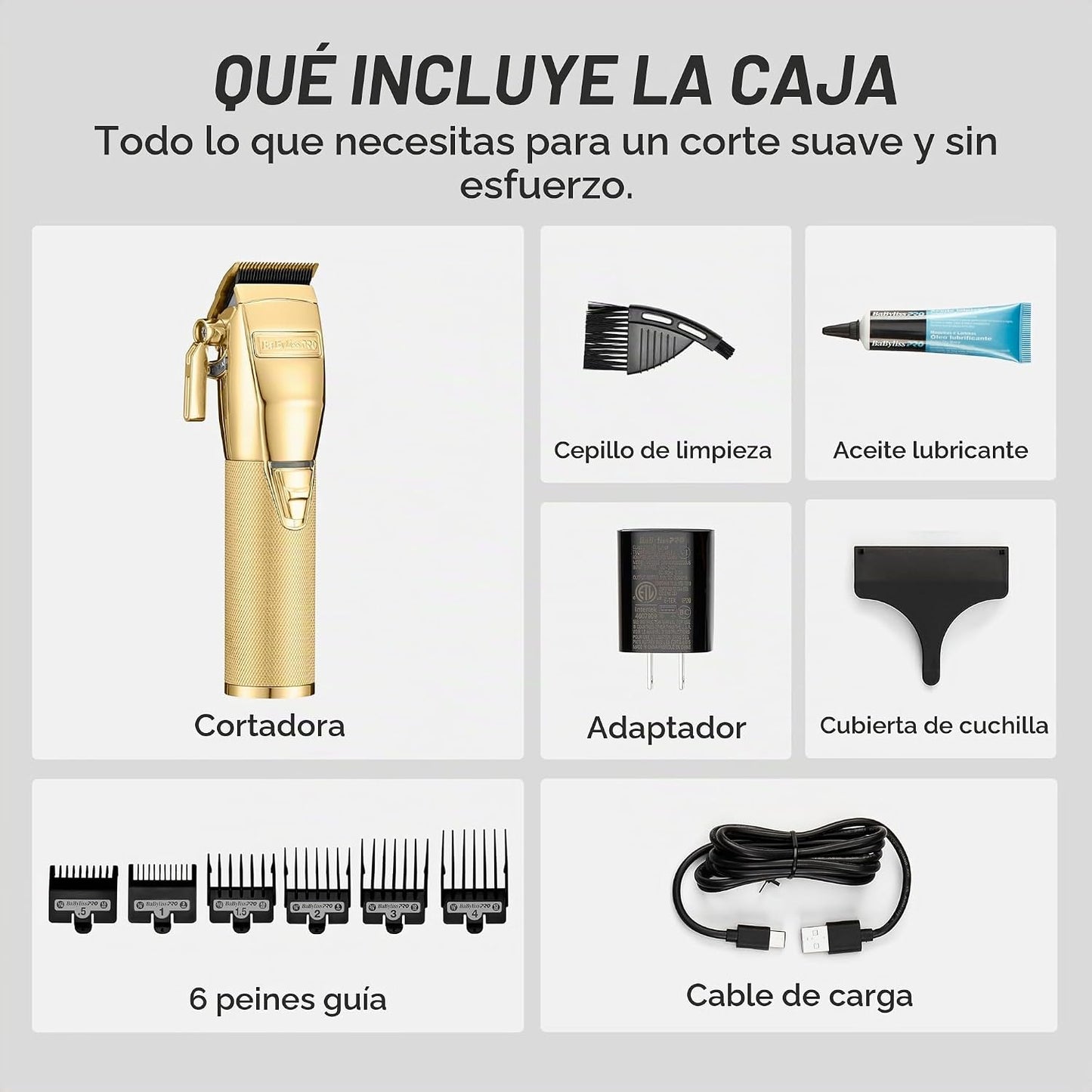 BaBylissPRO FX+ - Cortapelos profesionales para barba para hombres,...