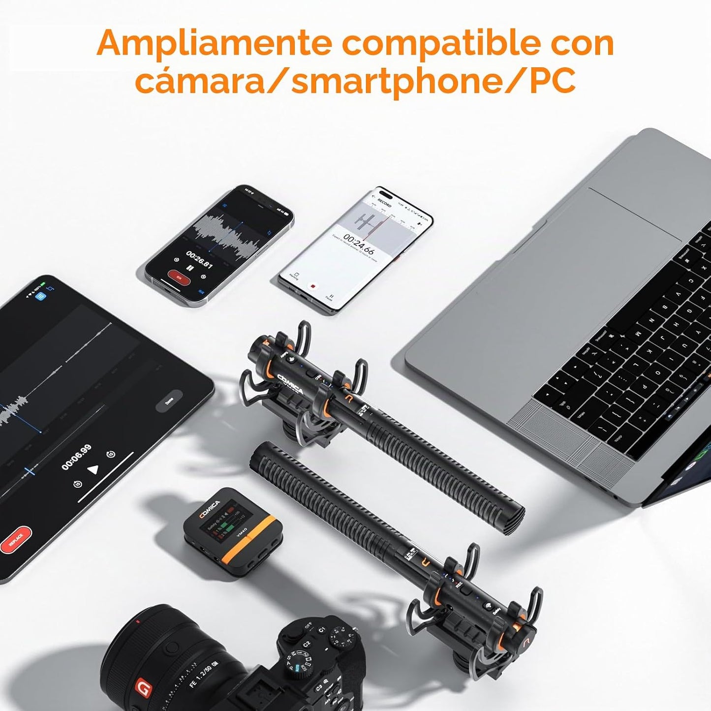 COMICA VM40 Combo Micrófono inalámbrico de doble canal para cámara...