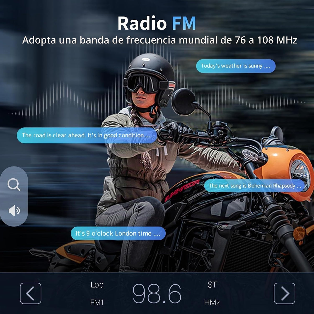 Fodsports M1-S Air - Auriculares Bluetooth para motocicleta con com...