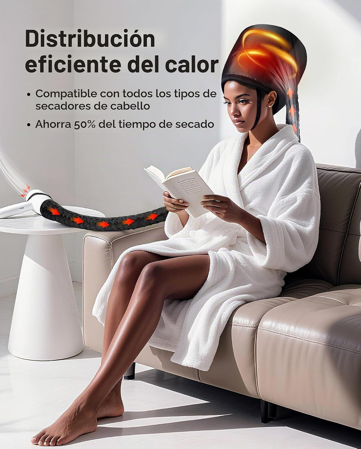 Secador de pelo con capucha para acondicionamiento profundo \u2013...