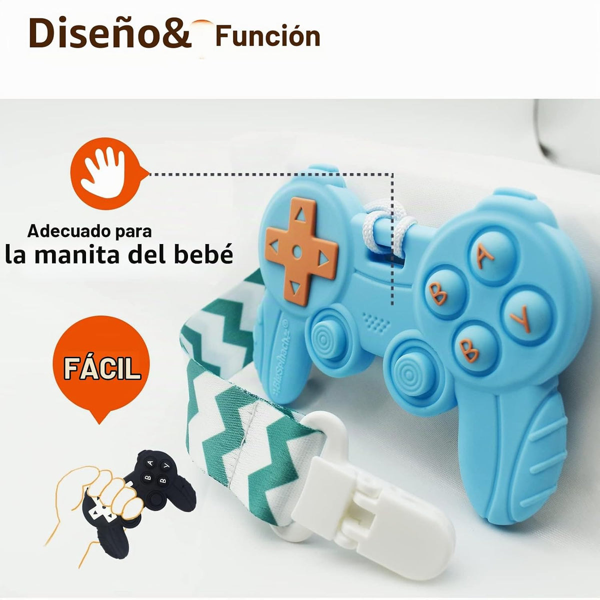 Juguetes de dentición con control remoto de juego para bebés de 0-6...