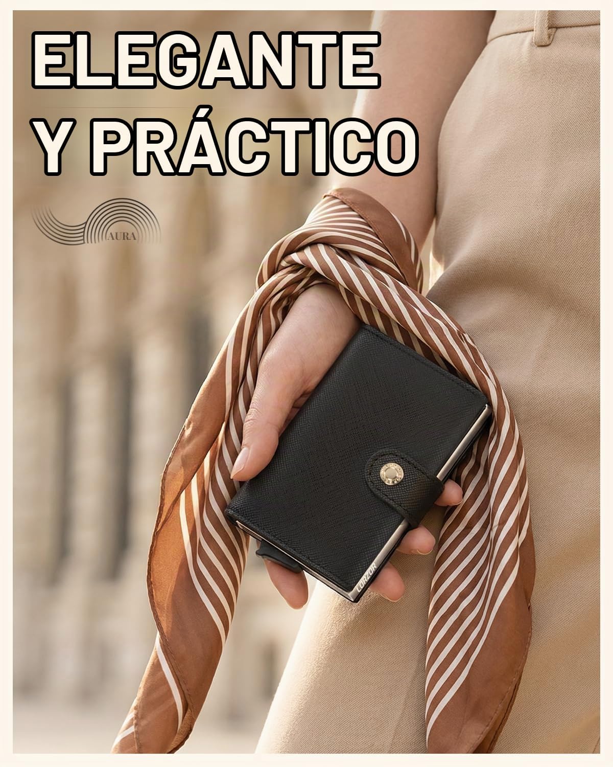 LORZOR Cartera de mujer con bloqueo RFID para mujer, tamaño pequeño...
