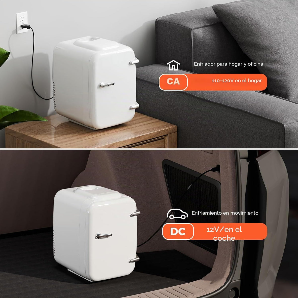 Mini refrigerador para dormitorio, 4 litros\/6 latas, mini refriger...