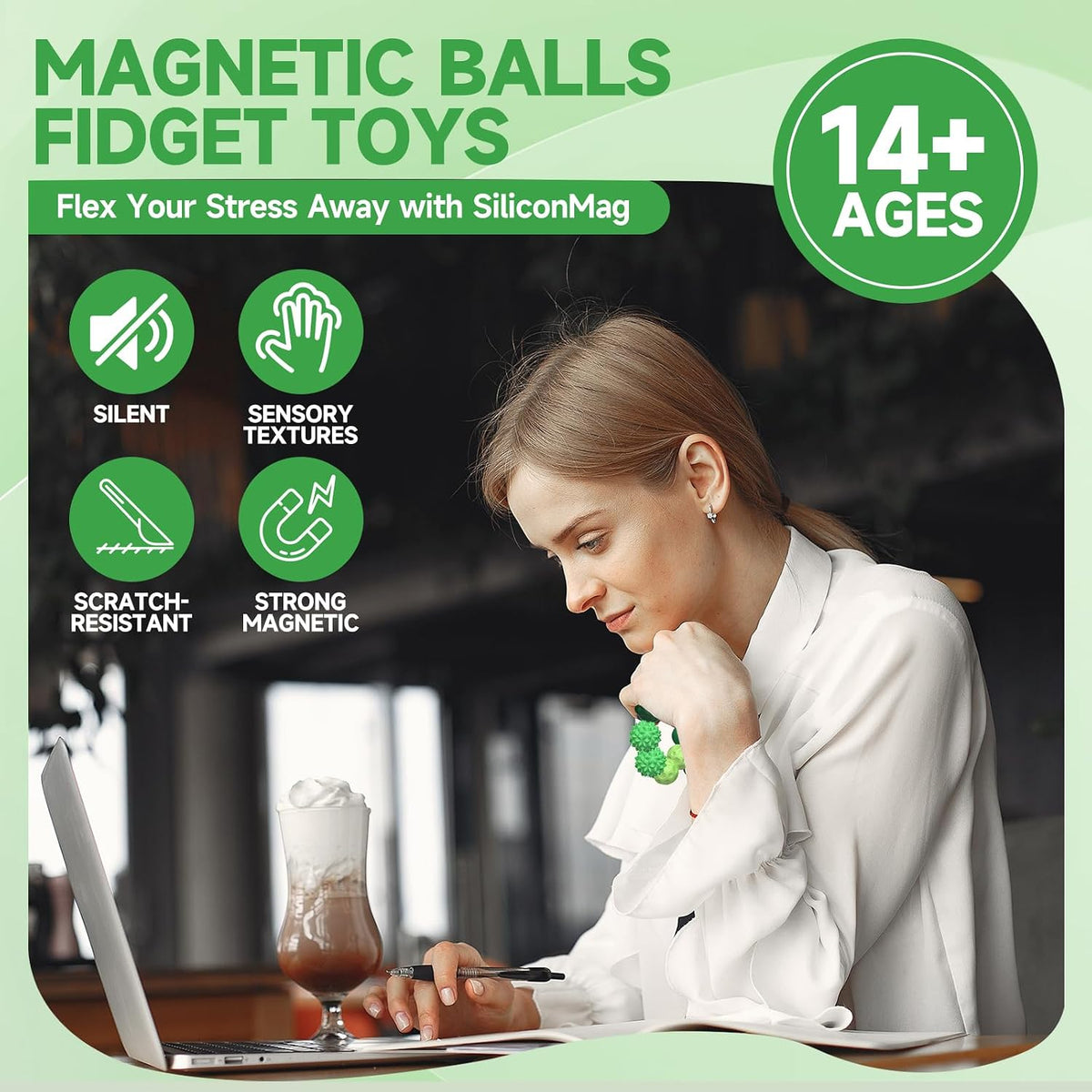 Bolas magnéticas Fidget Toys Adultos \u2013 8 piezas de bolas de at...