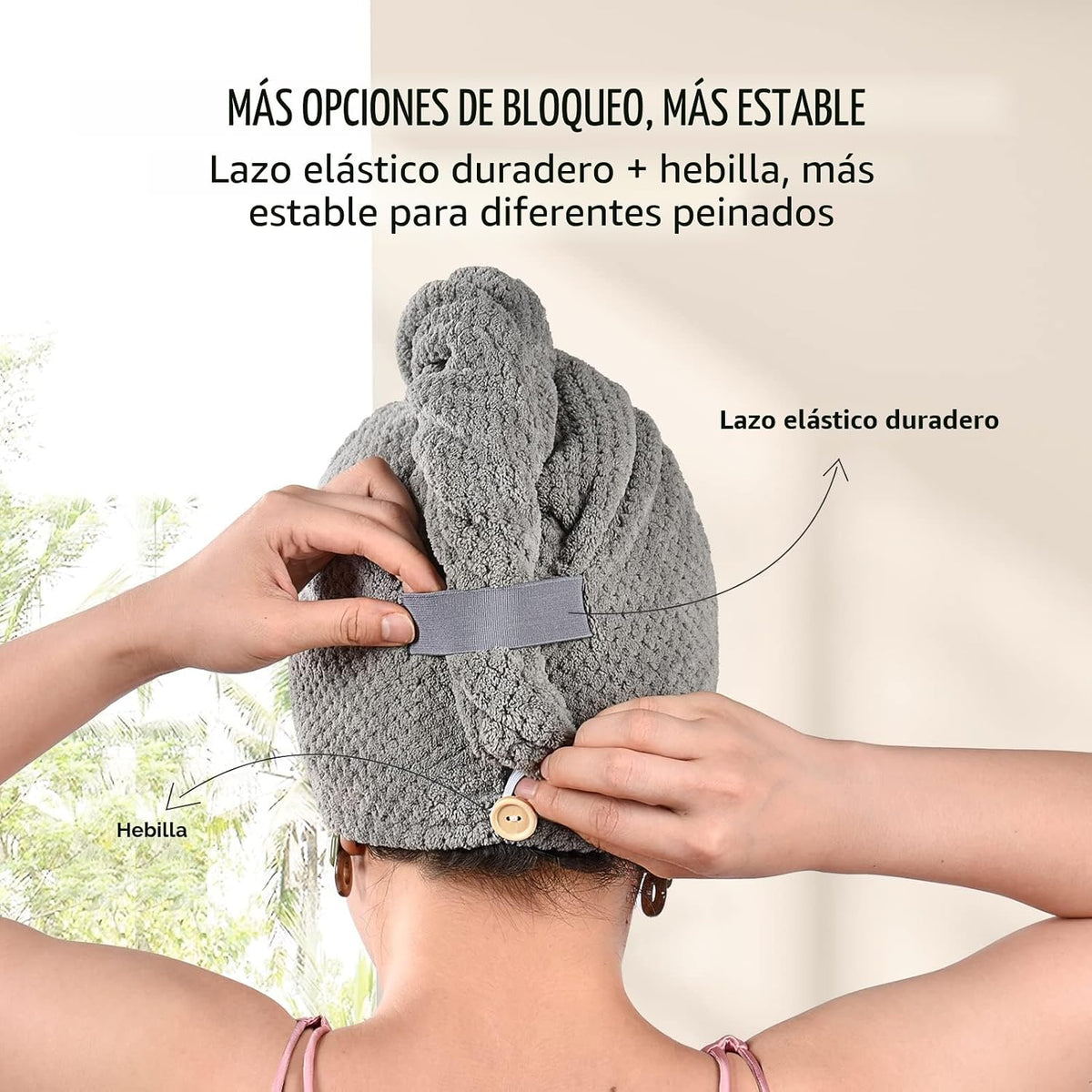 YFONG Paquete de 3 Toallas Grandes de Microfibra para Envolver el C...