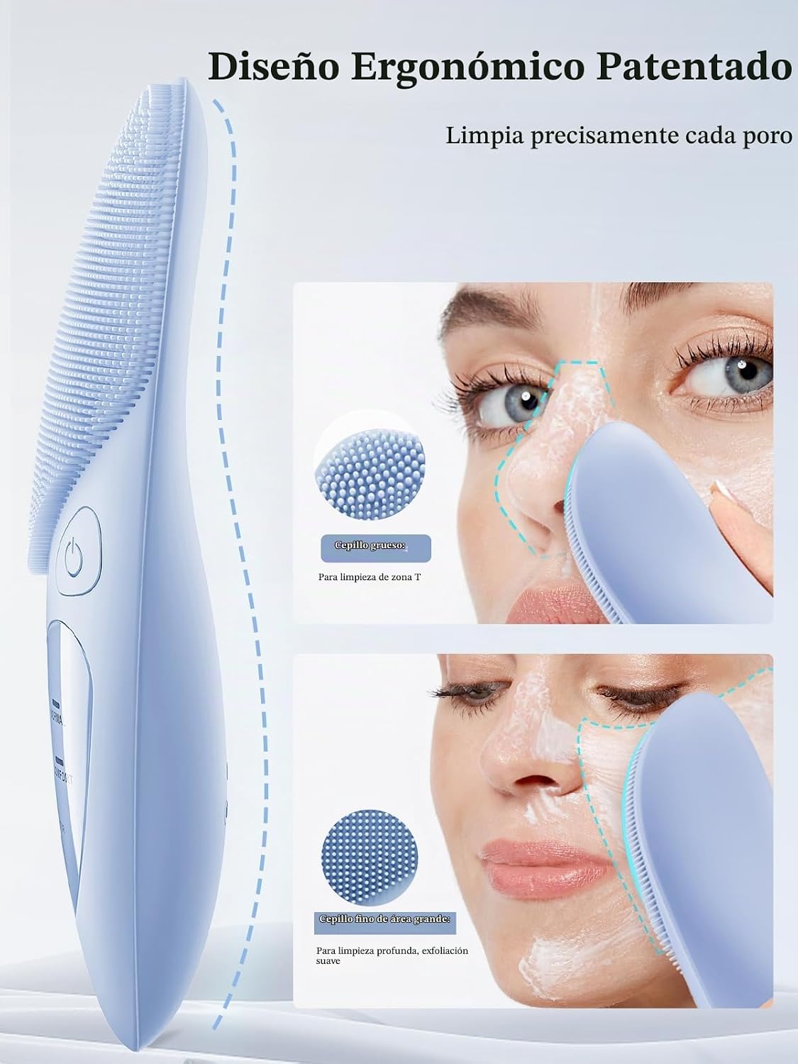 COSLUS Cepillo de Limpieza Facial de Silicona Depurador Facial: IPX...