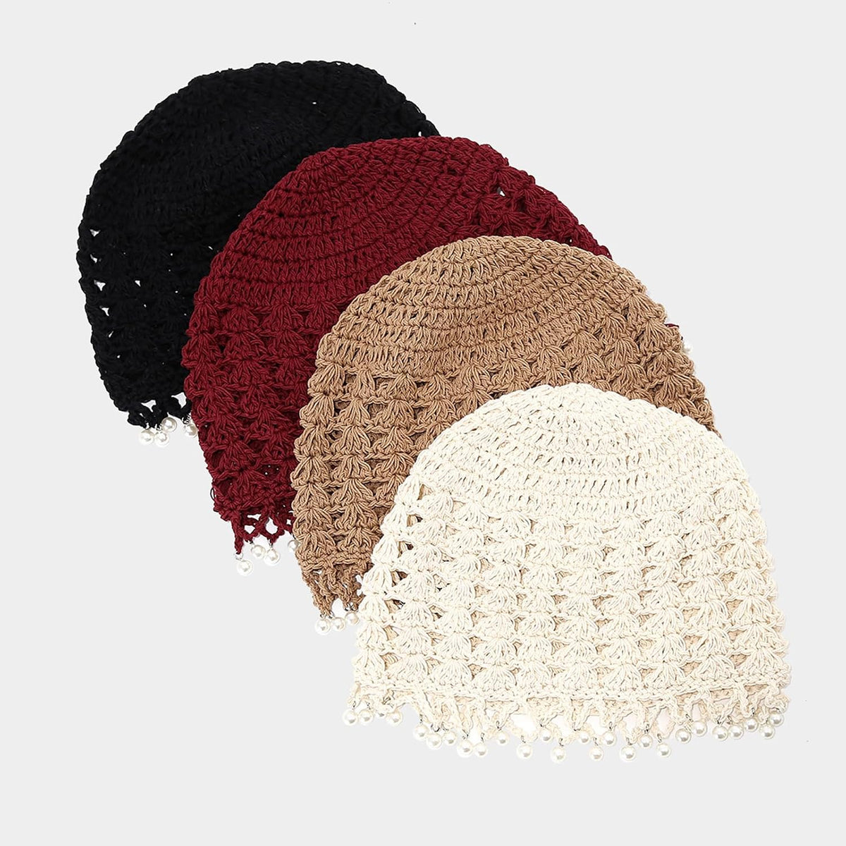 Julpsk Gorro de ganchillo ligero hecho a mano para mujer, estilo bo...