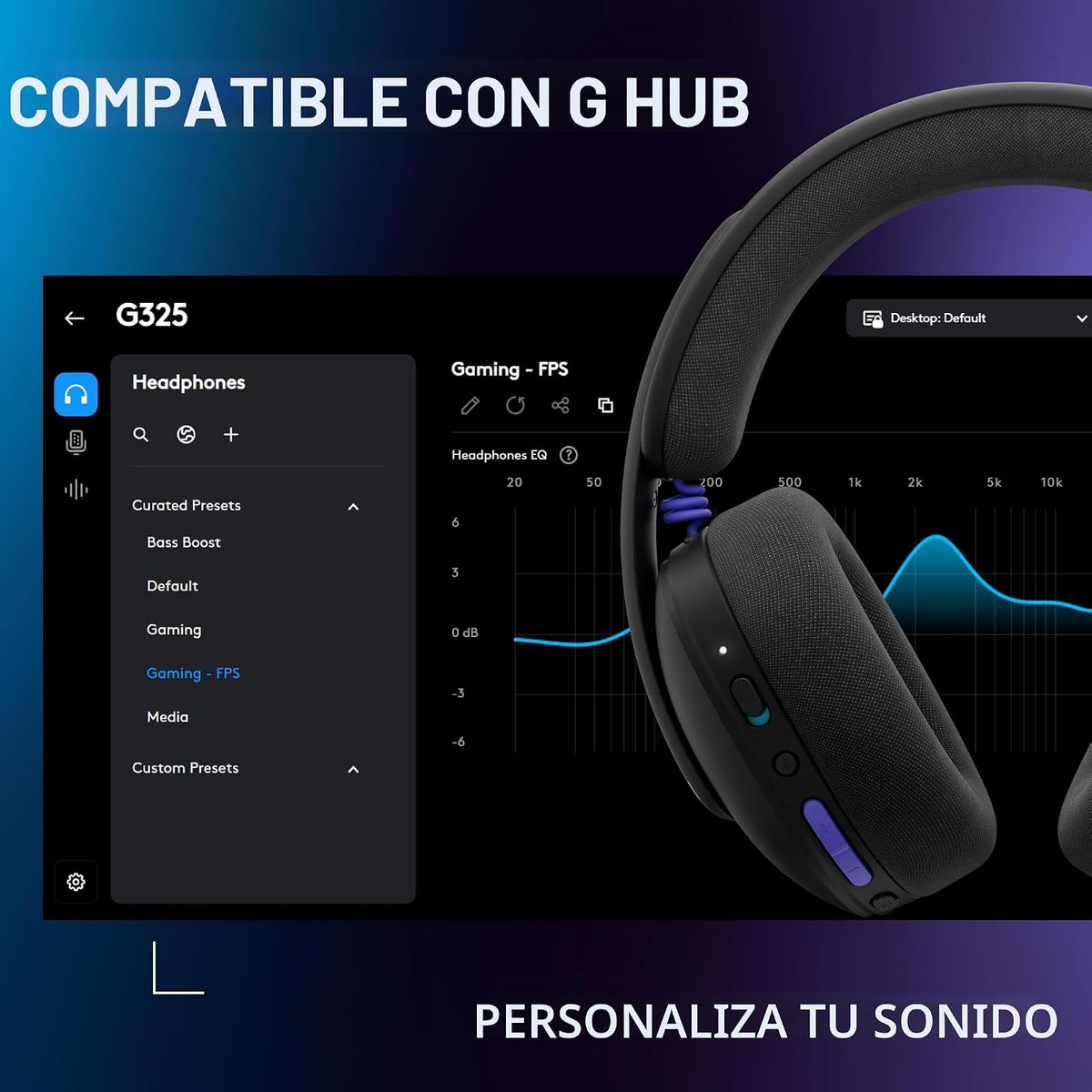 Logitech G Auriculares inalámbricos para juegos 325 Lightspeed - Ne...