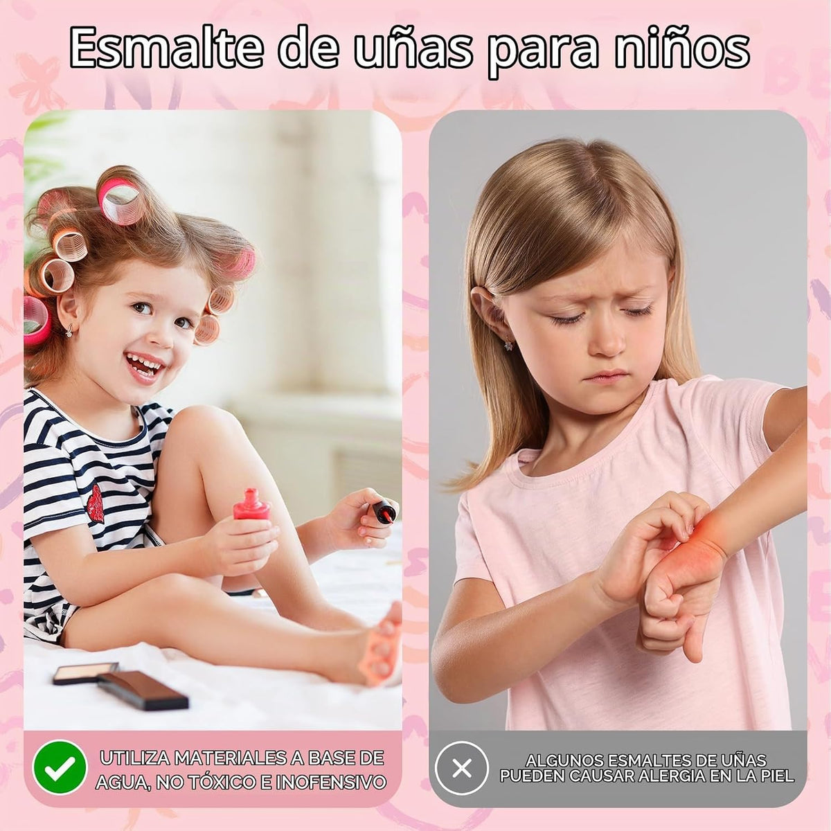 Ylovetoys Juego de esmaltes de uñas para niñas, salón de uñas para...