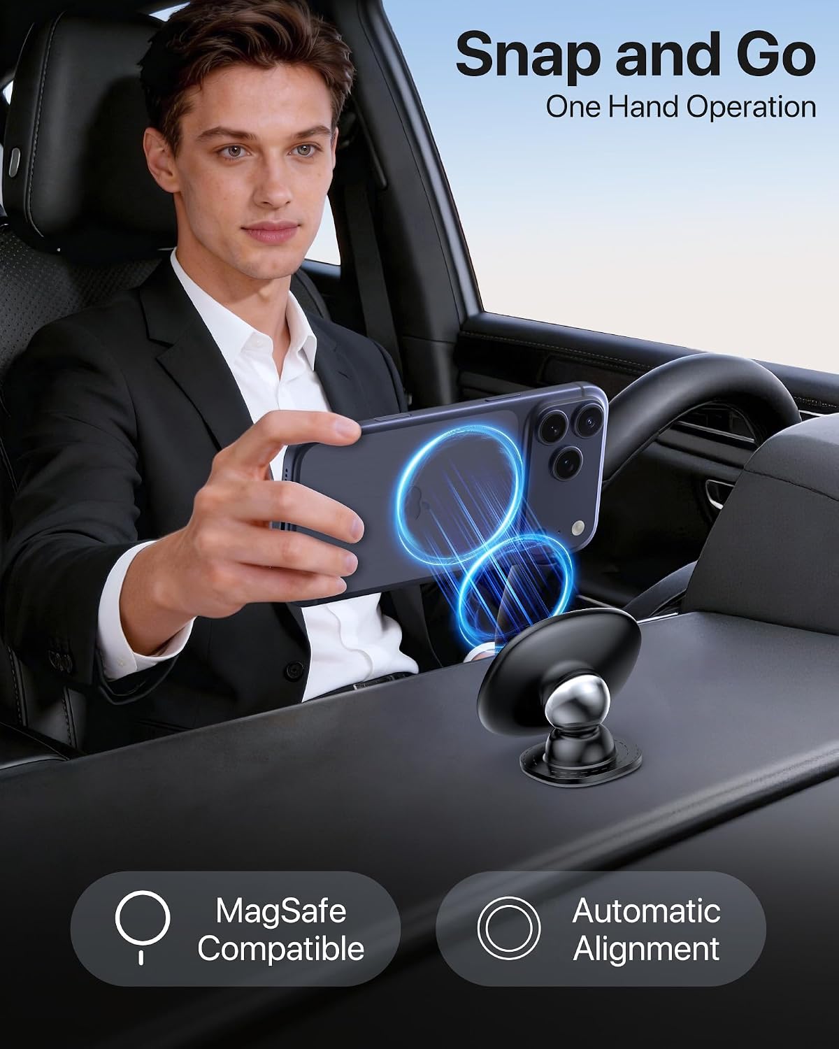 Miracase Soporte magnético para teléfono MagSafe para el salpicader...