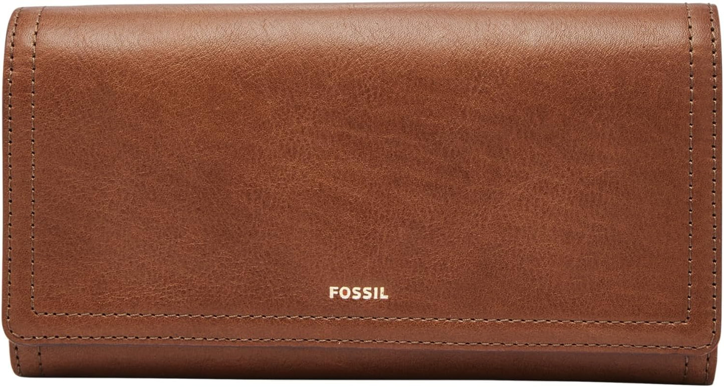 Fossil Cartera Logan de piel con bloqueo RFID para mujer