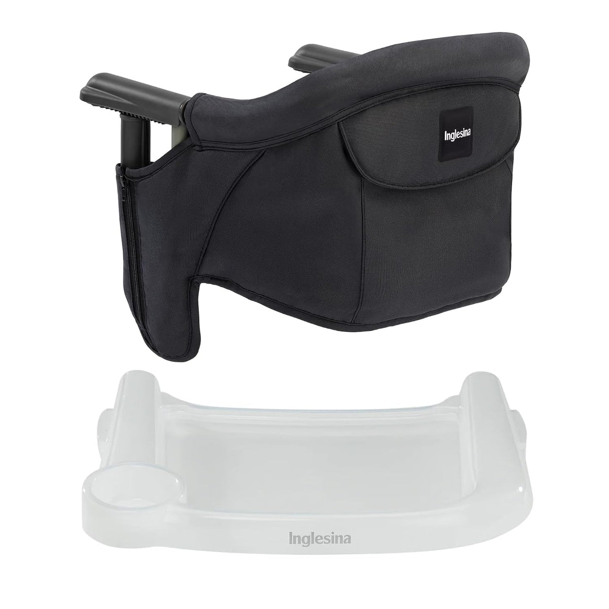 Inglesina Silla de mesa rápida, color negro + bandeja de comedor rá...