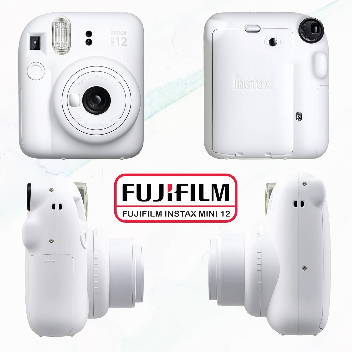 Fujifilm - Paquete de cámara instantánea Instax Mini 12 con películ...